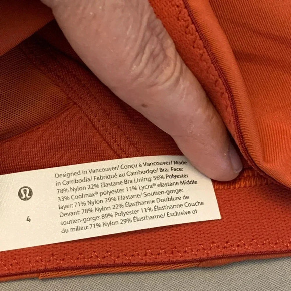 Lululemon "2021" Invigorate Bra High
Support, B/C Cups
Color is Aztec Brick Yoga - Picture 6 of 7